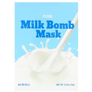 G9skin, Mascarilla de belleza Pure Milk Bomb, 5 mascarillas de 21 ml cada una