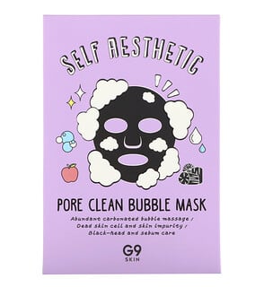 G9skin, Self Aesthetic, Mascarilla de belleza con burbujas para limpiar los poros, 5 hojas, 23 ml (0,78 oz. Líq.) Cada una 