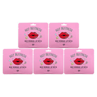 G9skin, Self Aesthetic, Patch pour les lèvres à l'hydrogel à la rose, 5 patches, 3 g