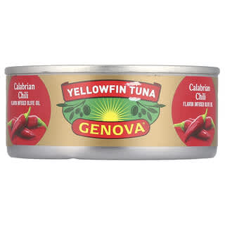 Genova, Thon jaune, Huile d'olive infusée à l'arôme de piment de Californie, 142 g