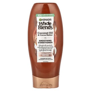 Garnier, 홀 블렌즈, 코코넛 오일 & 코코아 버터 스무딩 컨디셔너, 12.5 fl oz(370ml)