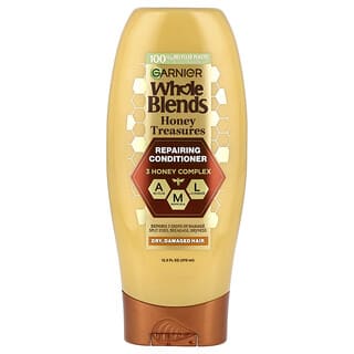 Garnier, Whole Blends, Repairing Conditioner, Dry, Damaged Hair, Honey Treasures, 12.5 fl oz (370 ml)