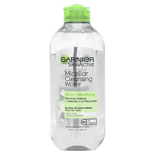 Garnier, SkinActive, Płyn micelarny do mycia twarzy, matujący wszystko w 1, 400 ml
