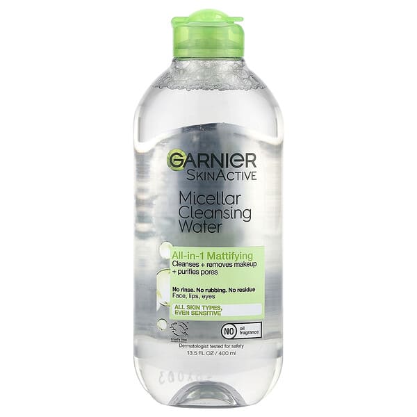 Garnier, 스킨액티브, 미셀라 클렌징 워터, 올인원 매티파잉, 400ml(13.5oz)