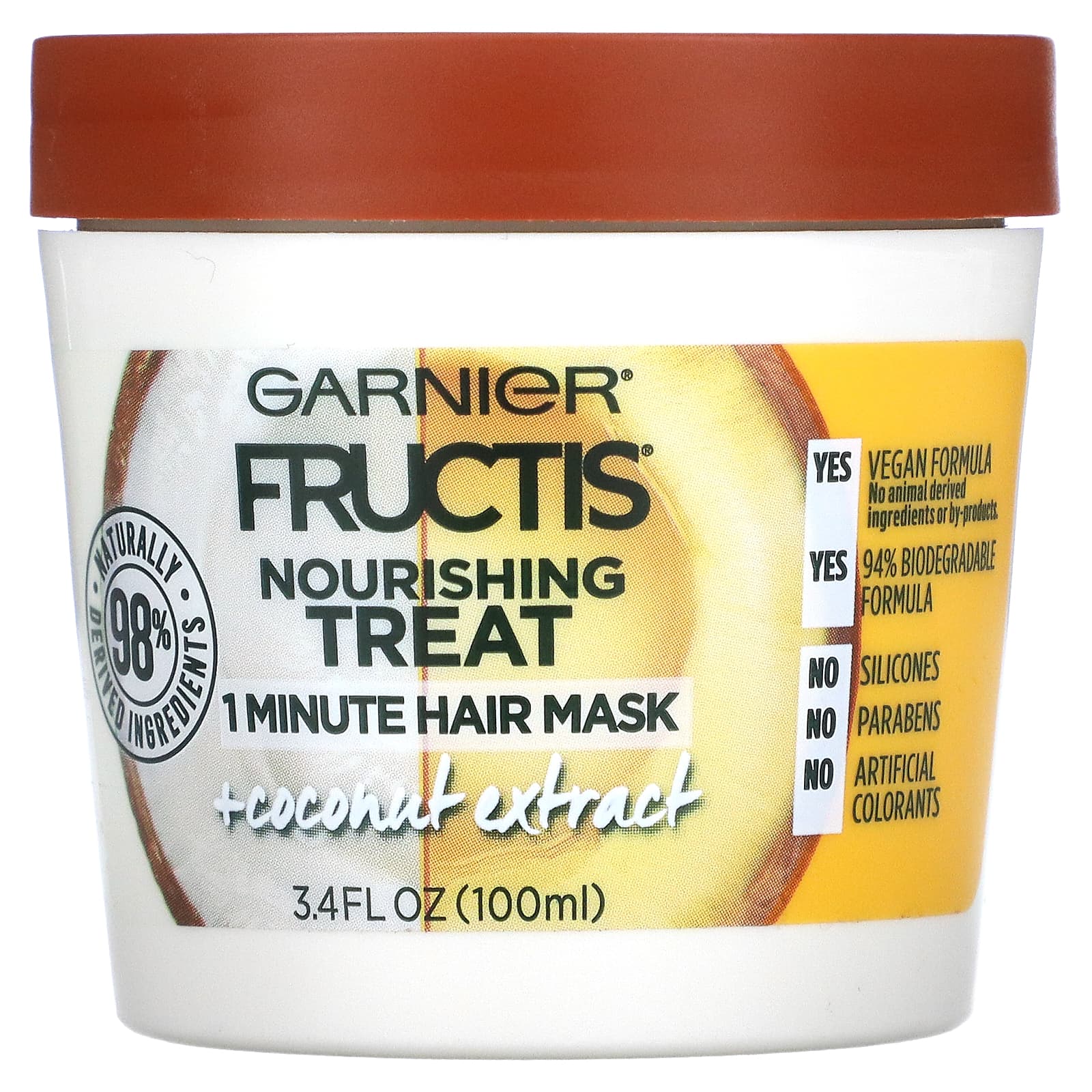 Garnier, Garnier, Fructis, Tratamiento nutritivo, para cabello de 1 minuto con extracto de 100 (3,4 oz. líq.)