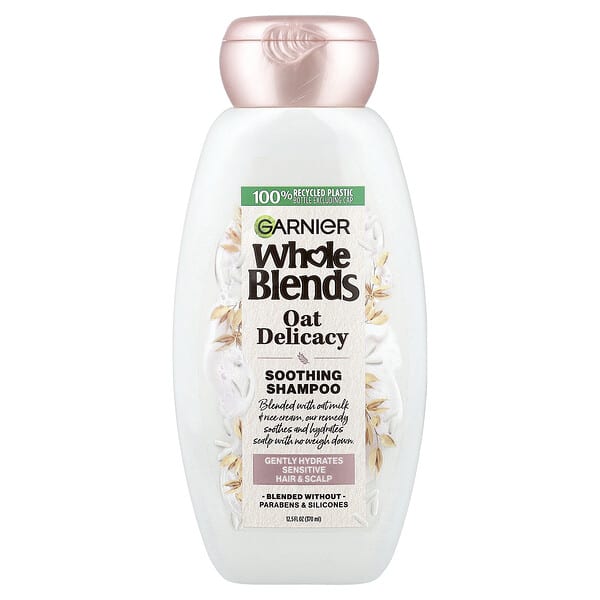 Garnier, 홀 블렌드, 오트 섬세함 수딩 샴푸, 370ml(12.5fl oz)