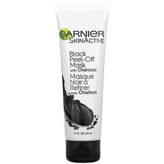 Garnier, SkinActive، قناع الجمال الأسود القابل للتقشير بالفحم، 1.7 أونصة سائلة (50 مل)