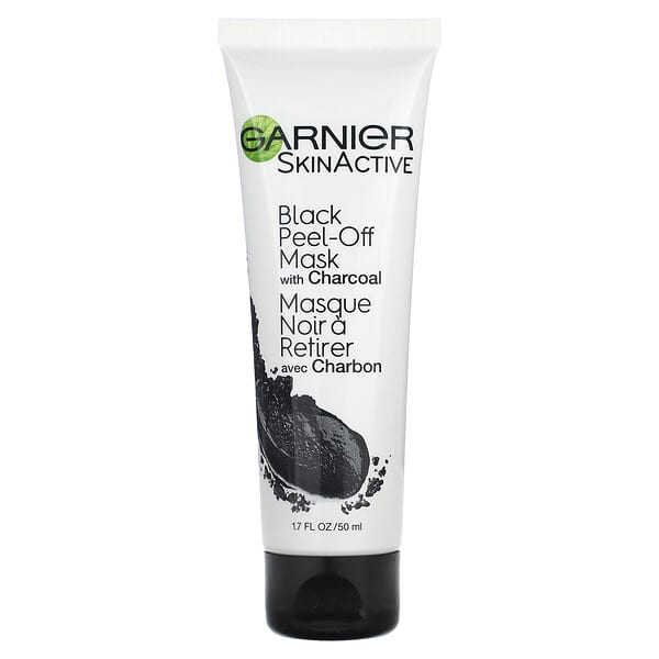 Garnier, SkinActive, черная отшелушивающая косметическая маска с древесным углем, 50 мл (1,7 жидк. Унции)