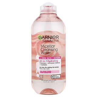 غارني‏, SkinActive، ماء ميسيلار بماء الورد + الجليسرين لتنظيف البشرة، 13.5 أونصة سائلة (400 مل)