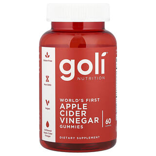 Goli Nutrition, アップルサイダービネガーグミ、1,000mg、グミ60粒（グミ1粒あたり500mg）