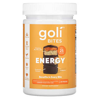 Goli Nutrition, Energy Bites, Salted Caramel Chocolate, 30 Pieces