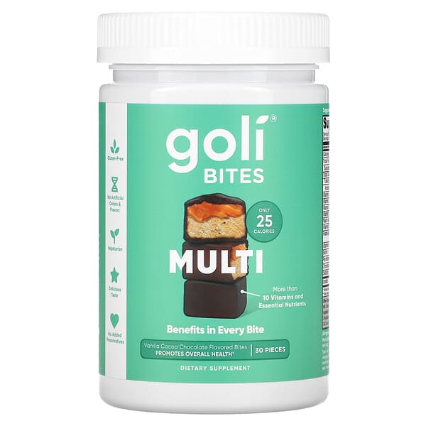 Goli Nutrition, ひとくちマルチビタミン、バニラココアチョコレート、30個