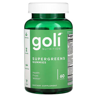 Goli Nutrition, Gomitas con superalimentos verdes, 60 gomitas
