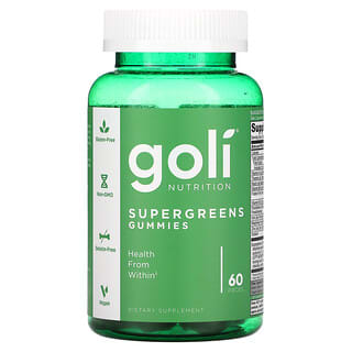 Goli Nutrition, أقراص Supergreens القابلة للمضغ، ‏60 قطعة