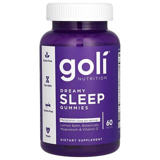 Goli Nutrition, Dreamy Sleep Gummies, Fruchtgummis für traumhaften Schlaf, 60 Fruchtgummis