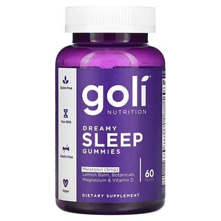 Goli Nutrition, Dreamy Sleep Gummies, 60 Pieces