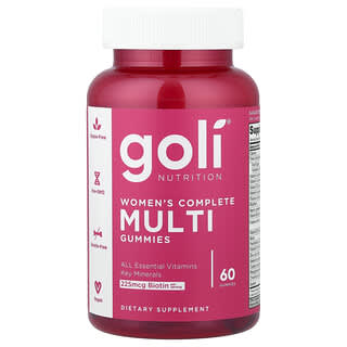 Goli Nutrition, 여성용 컴플리트 멀티 구미젤리, 구미젤리 60개