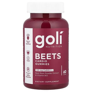 Goli Nutrition, Cardio-gommes à la betterave, 60 gommes