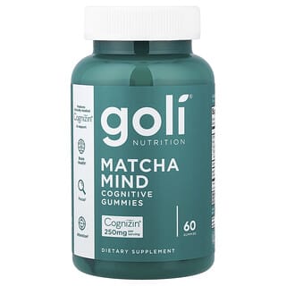 Goli Nutrition, 말차 마인드 코그너티브 구미젤리, 구미젤리 60개