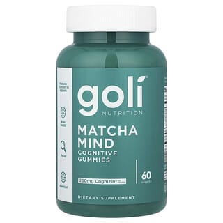 Goli Nutrition, 抹茶マインドコグニティブグミ、グミ60粒