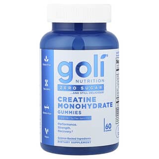 Goli Nutrition, Jeleuri cu creatină monohidrat, 60 jeleuri