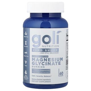Goli Nutrition, jeleuri cu glicinat de magneziu, 60 de jeleuri