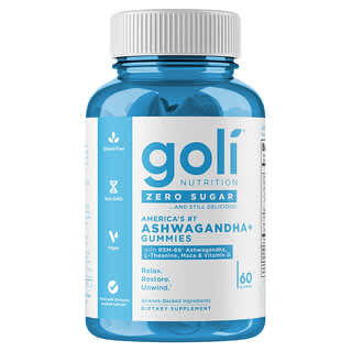 Goli Nutrition, Ashwagandha+ Gummies, Ashwagandha+ Fruchtgummis, 60 Fruchtgummis