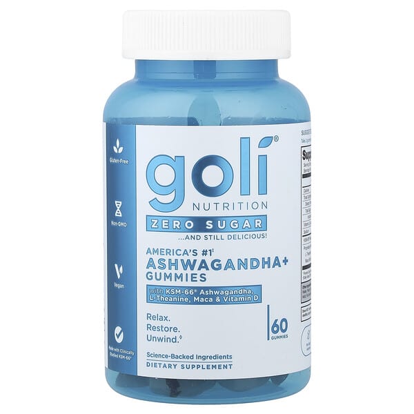 Goli Nutrition, 南非醉茄+ 軟糖，60 粒軟糖