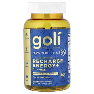Goli Nutrition, Recharge Energy+ Gummies, 60 Gummies