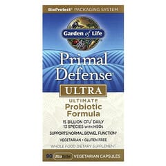Garden of Life, Primal Defense, Ultra, универсальная пробиотическая формула, 90 вегетарианских капсул UltraZorbe