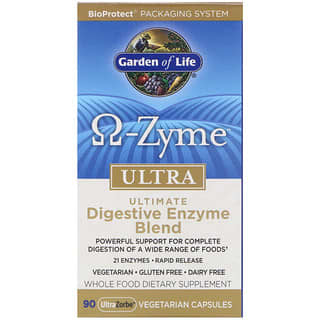 Garden of Life, O-Zyme Ultra, Ultimate Digestive Enzyme Blend, 90 UltraZorbe Vegetarian Capsules
