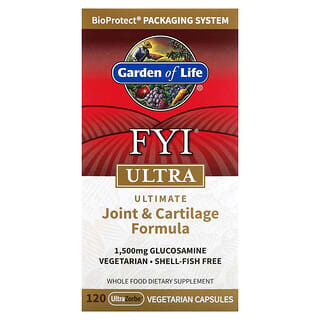 Garden of Life, FYI Ultra, Fórmula superior para las articulaciones y el cartílago, 120 cápsulas vegetales UltraZorbe
