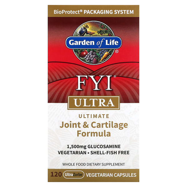 Garden of Life, FYI Ultra, Ultimate Joint & Cartilage Formula, 120 UltraZorbe Vegetarian Capsules