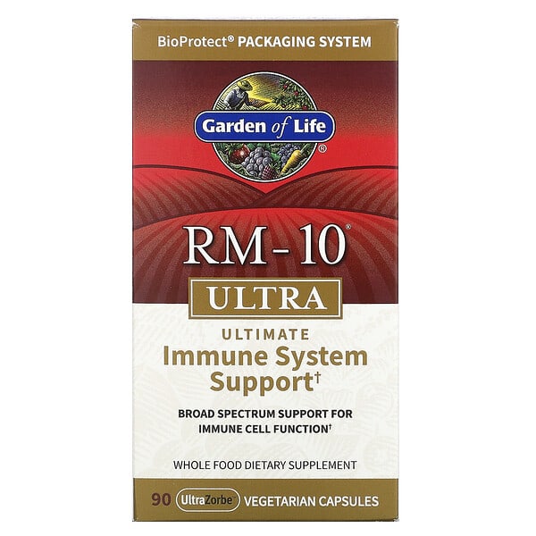 Garden of Life‏, RM-10 Ultra, Ultimate Immune System Support, 90 Vegetarian Capsules