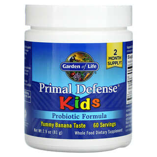 Garden of Life, Kids, Primal Defense, Probiotic Formula, Natural Banana Flavor, 2.9 oz (81 g)