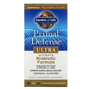 Garden of Life, Primal Defense, Ultra, Ultimate Probiotic Formula, 180 UltraZorbe Vegetarian Capsules