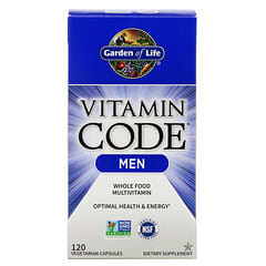 Garden of Life, цільнохарчова мультивітамінна добавка для чоловіків Vitamin Code, 120 вегетаріанських капсул
