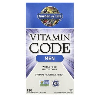 Garden of Life, Cod de vitamine, Multivitamine alimentare integrală pentru bărbați, 120 capsule vegetariene