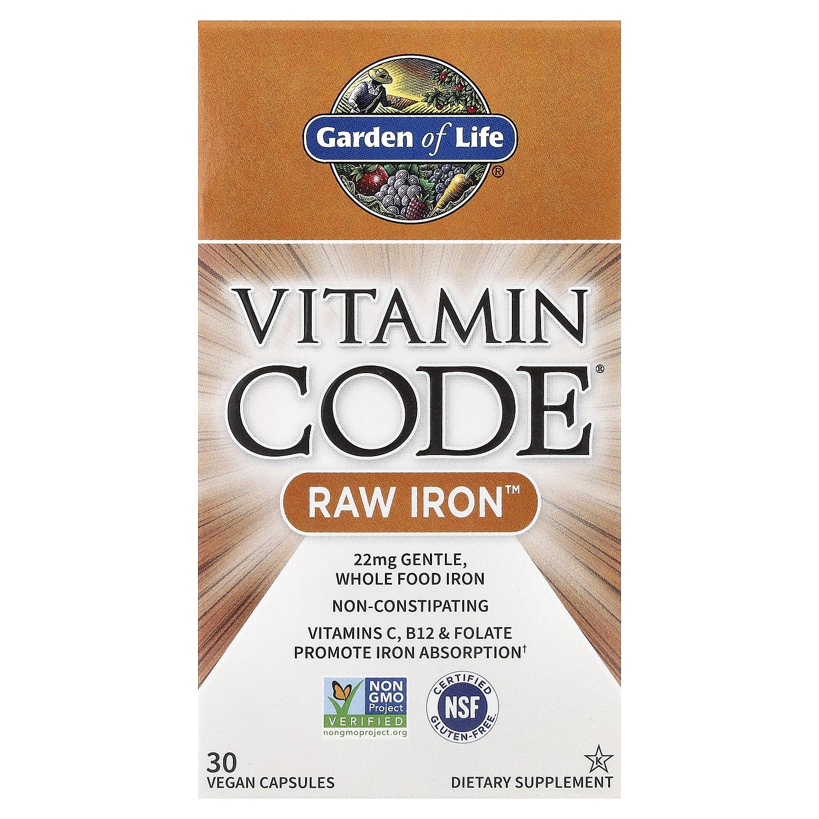 Vitamin Code®, RAW Iron™, 30 Vegan Capsules
