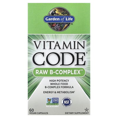 Garden of Life, Vitamin Code®, RAW B-Complex™, 60 Vegan Capsules