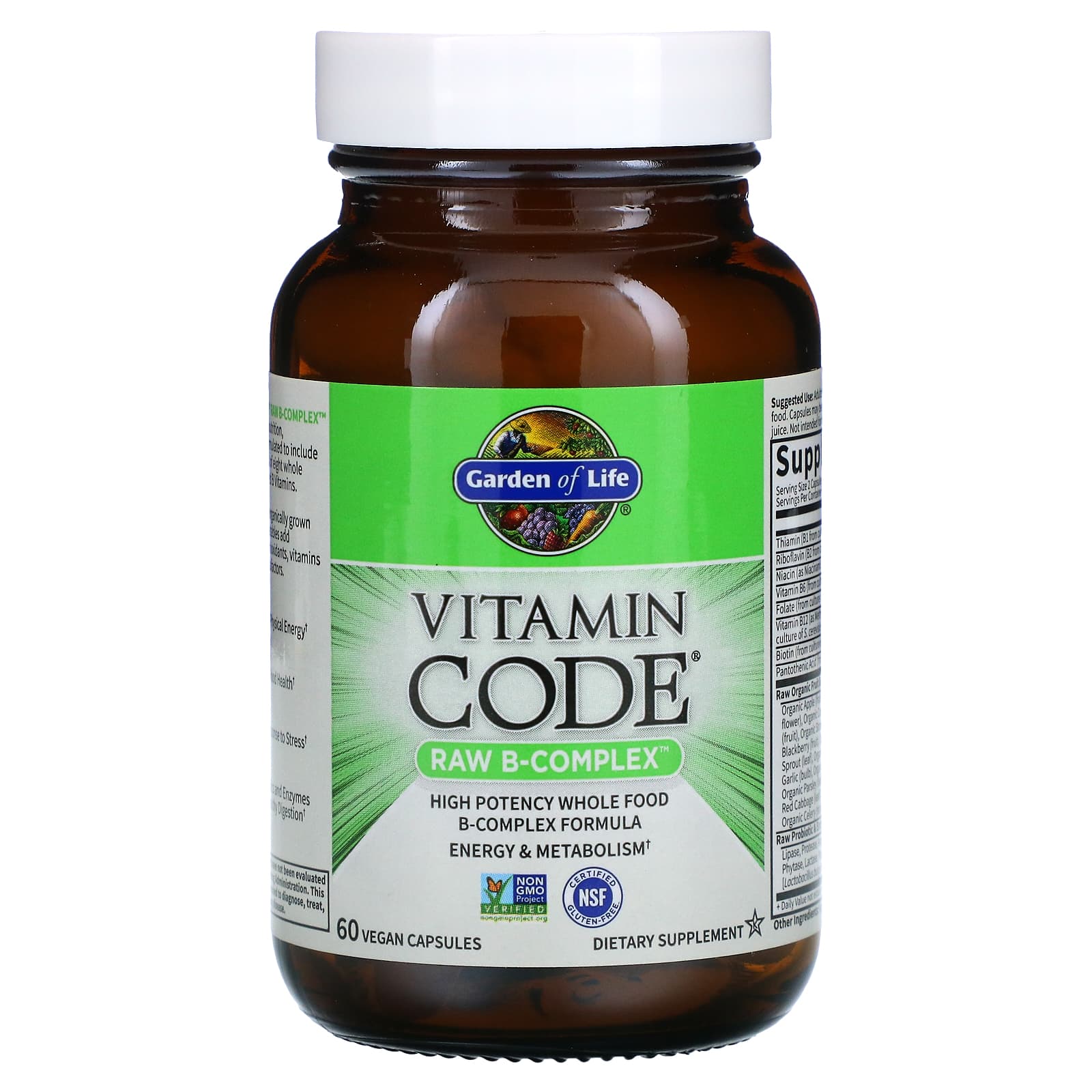 Garden Of Life, Vitamin Code, RAW B-Complex, 60 Vegan Capsules