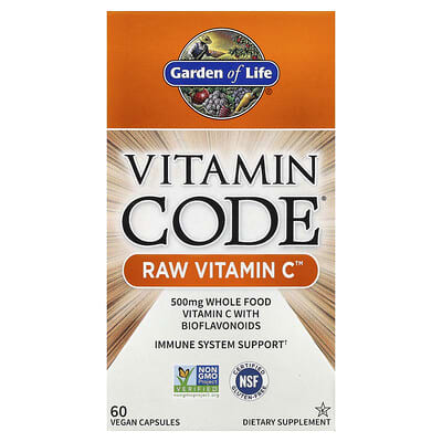 Garden of Life, Vitamin Code&reg;, RAW Vitamin C&trade;, 60 Vegan Capsules