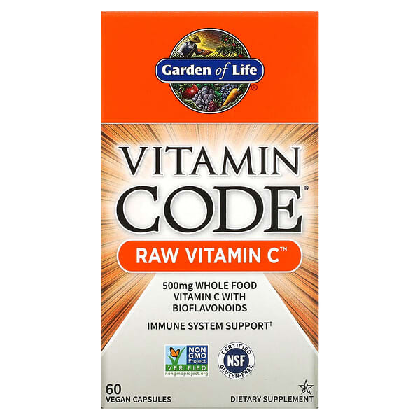 غاردن أوف لايف‏, Vitamin Code، RAW Vitamin C، عدد 60 كبسولة نباتية