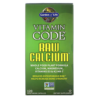 Garden of Life, Vitamin Code（ビタミンコード）、RAW Calcium（ローカルシウム）、ベジカプセル120粒