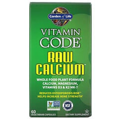 Garden of Life, Vitamin Code, Calcio crudo, 60 cápsulas vegetales