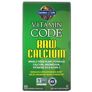 Garden of Life, Vitamin Code, RAW Calcium, 베지 캡슐 60정
