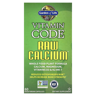 Garden of Life, Vitamin Code, RAW Calcium, необработанный кальций, 60 вегетарианских капсул