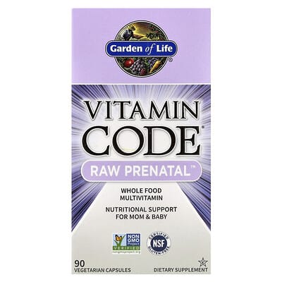 Garden of Life, Vitamin Code®, RAW Prenatal™, 90 Vegetarian Capsules