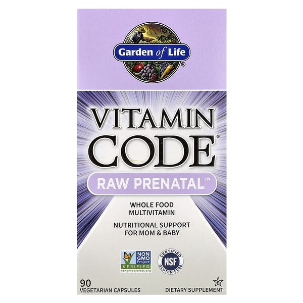 Garden of Life Vitamin Code®, RAW Prenatal™, 90 Vegetarian Capsules