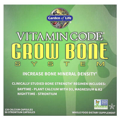 Garden of Life, Vitamin Code, Grow the Bone System, 2 Bottles